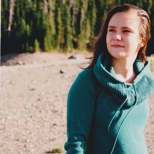 Cowl neck sweaters (green/purple)